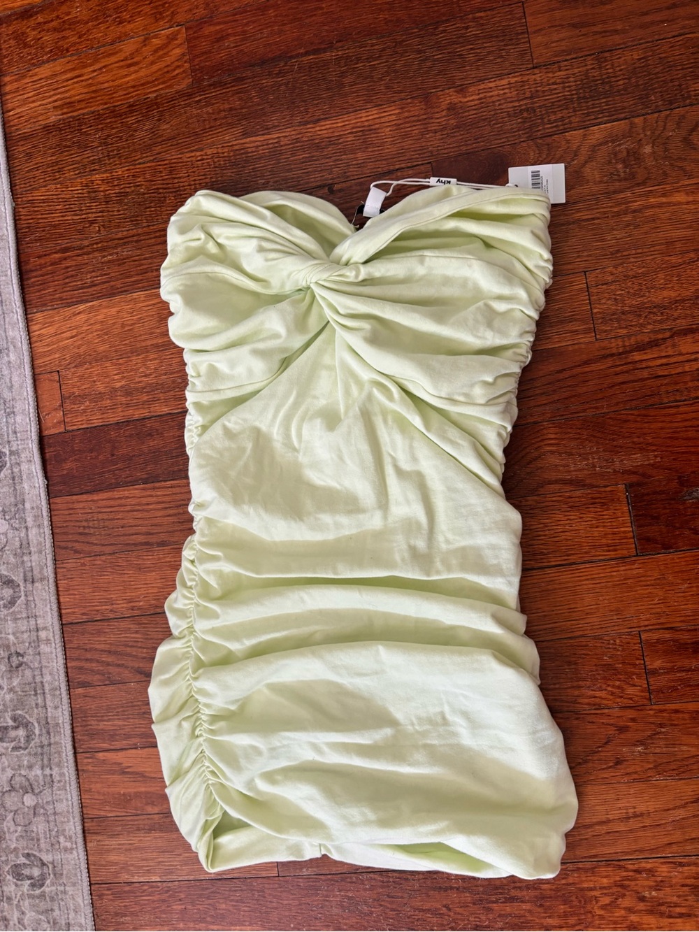 khy kylie jenner brand twist tube dress riches bodycon lime green